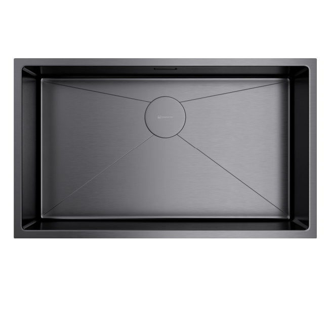 Кухонная мойка из нержавейки Omoikiri Taki 74-U/IF-GM вороненая сталь