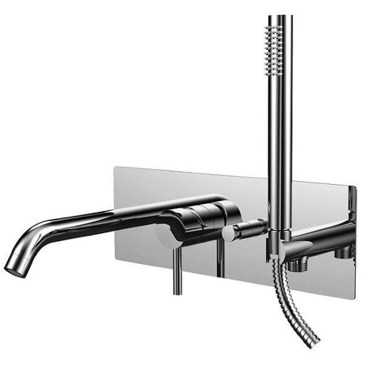 СМЕСИТЕЛЬ PAFFONI LIGHT ДЛЯ ВАННЫ С ДУШЕМ, ХРОМ