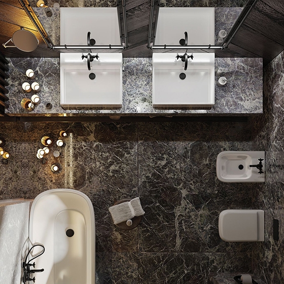 Смеситель для раковины высокий Deante Temisto Nero, черный