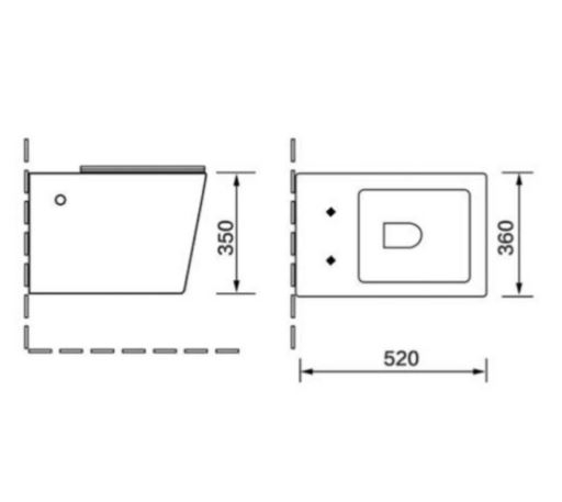 Унитаз подвесной Vincea Q-Line 52*36