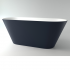 Ванна каменная Holbi Selena Solid Surface 161*68 белый/черный