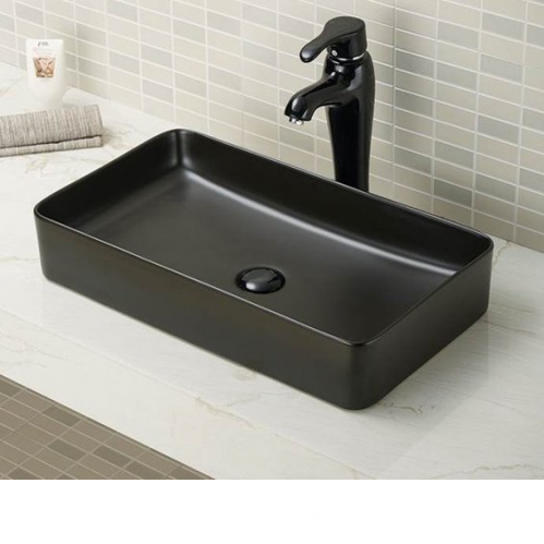 Умывальник CeramaLux N 60,5x35,5 матовый черный
