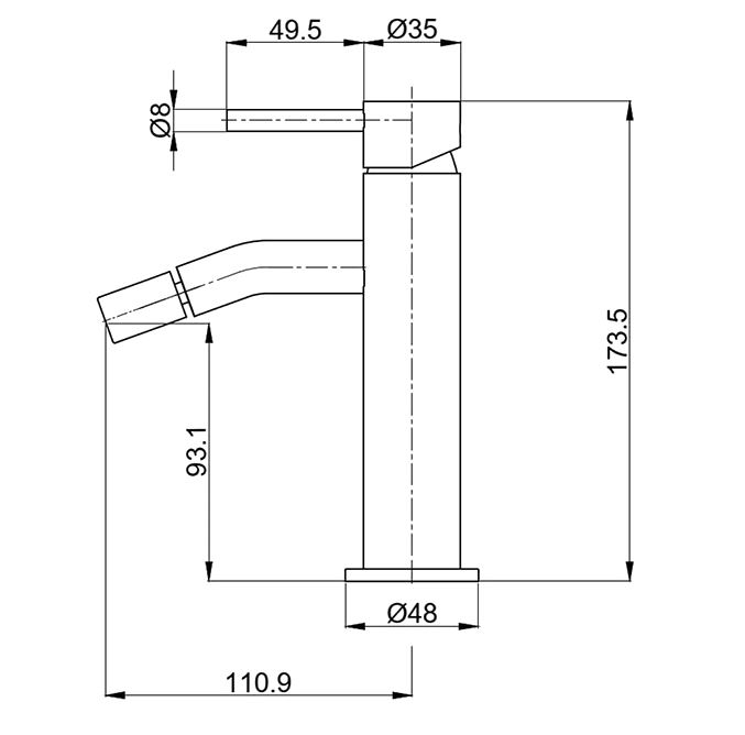 Смеситель для биде AQUAme Siena золото брашированное