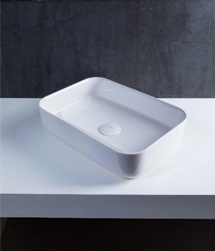 Раковина накладная Allen Brau Fantasy 50*36*12 белый глянец