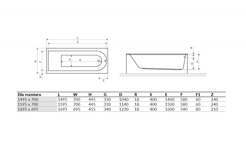 Акриловая ванна Excellent Actima Aurum с ножками
