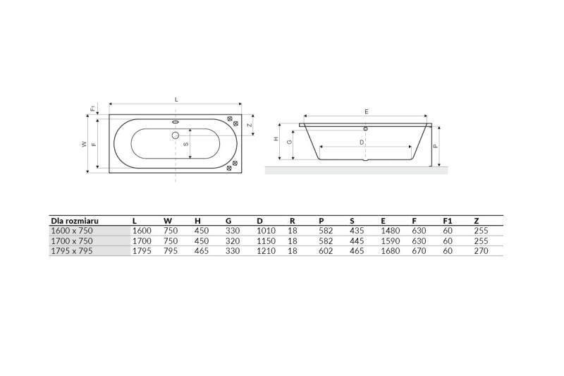 Акриловая ванна Excellent Oceana c ножками