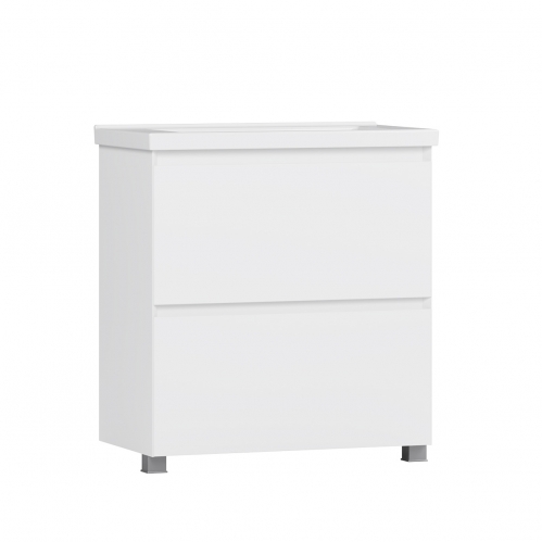 ТУМБА КИОТО НАПОЛЬНАЯ с умывальником Керамин Тобаго, БЕЛЫЙ ГЛЯНЦЕВЫЙ