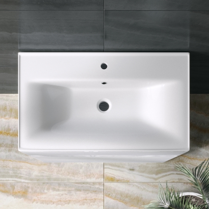 Раковина Wellsee FreeDom 60*46 универсальная, глянцевый белый. 