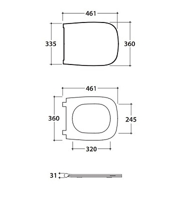 GLOBO СИДЕНЬЕ GENESIS ДЛЯ УНИТАЗА, РАЗМЕР 55 СМ, С СИСТЕМОЙ С СИСТЕМОЙ SOFT CLOSE