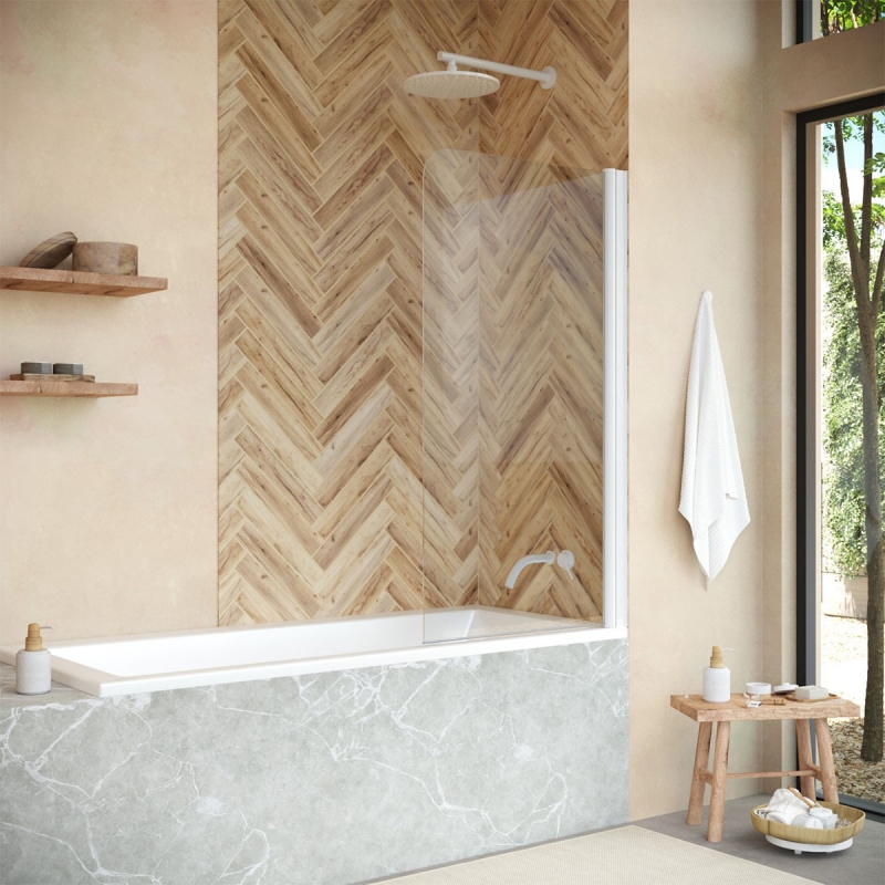 Шторка на ванну Vegas-Glass EV NOVO профиль белый