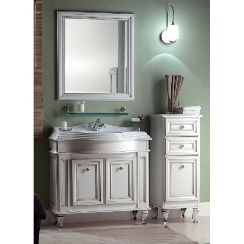 тумба с умывальником FRESCO 90 слоновая кость 