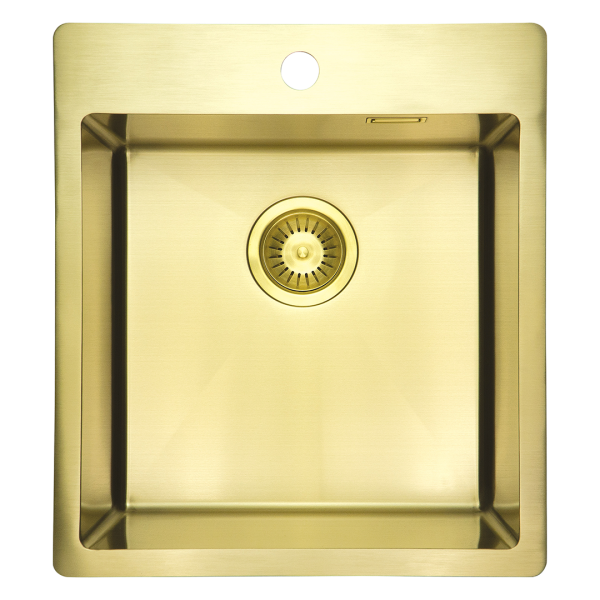 Deante Olfato Precious Gold BR – мойка стальная 1 чаша, 450*505*200 мм + сифон Space Saver