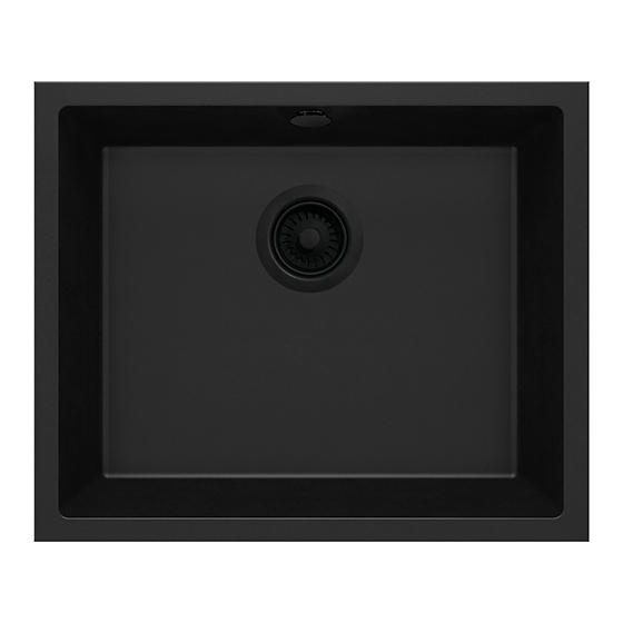 Deante Corda черный – мойка 1 чаша, 550*460*190 мм + сифон