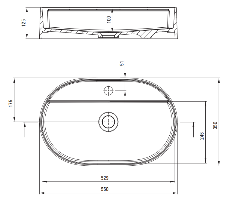 Умывальник Deante Silia 55*35